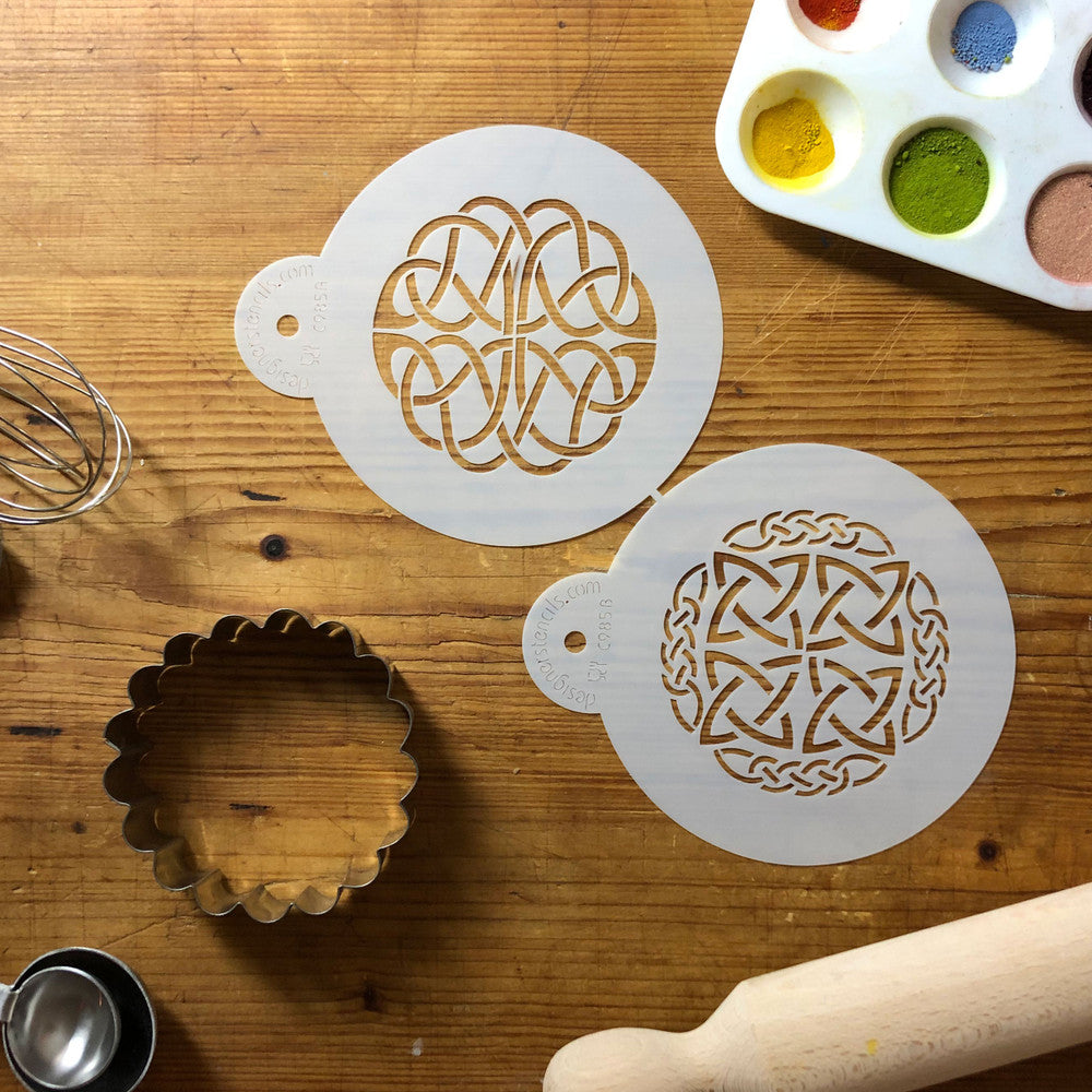 Celtic Medallions Round Cookie Stencil Set by Designer Stencils