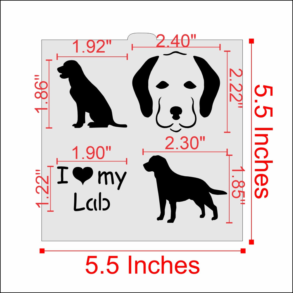 I Love My Lab Cookie Stencil by Designer Stencils