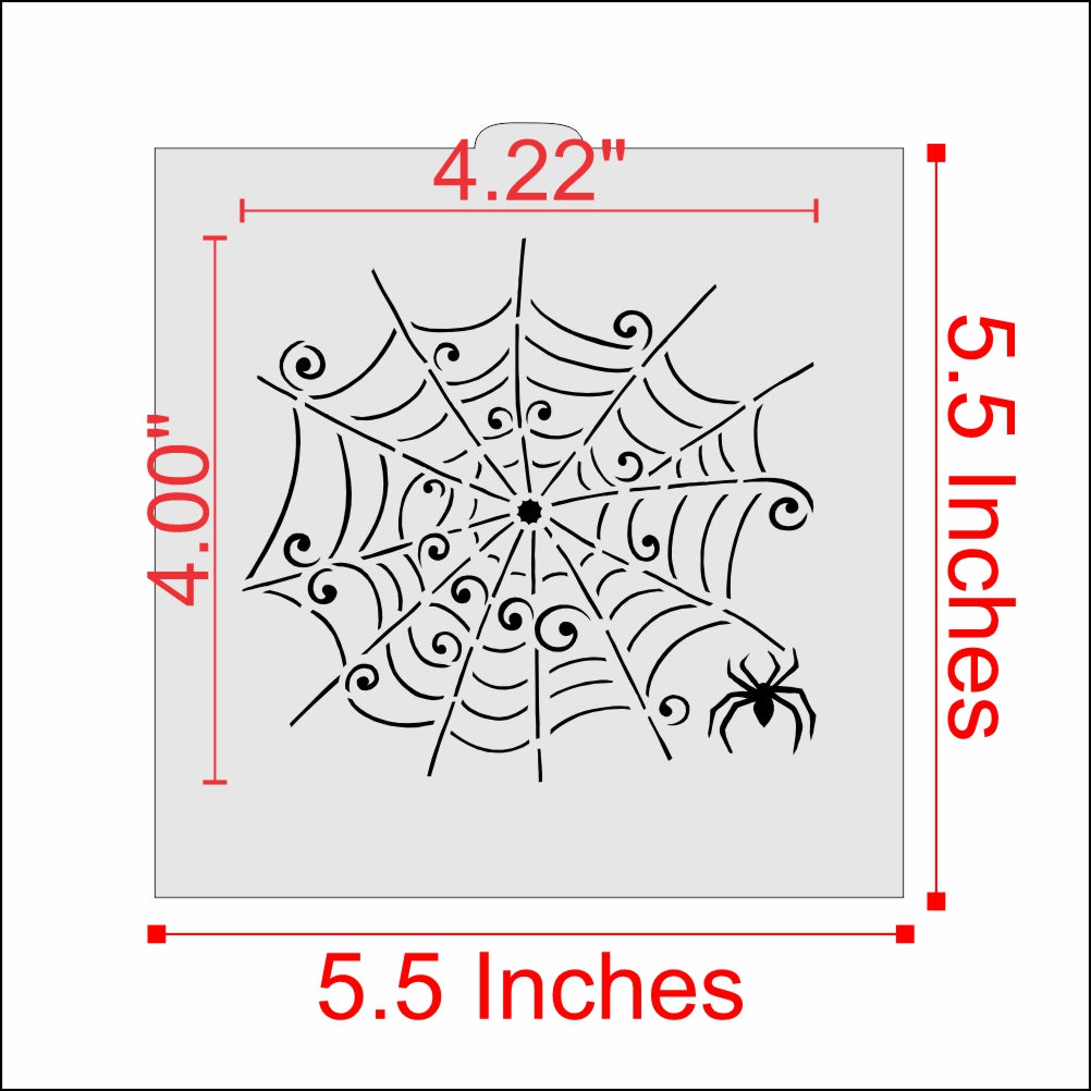Measurements for the Spiderweb Cookie Stencil