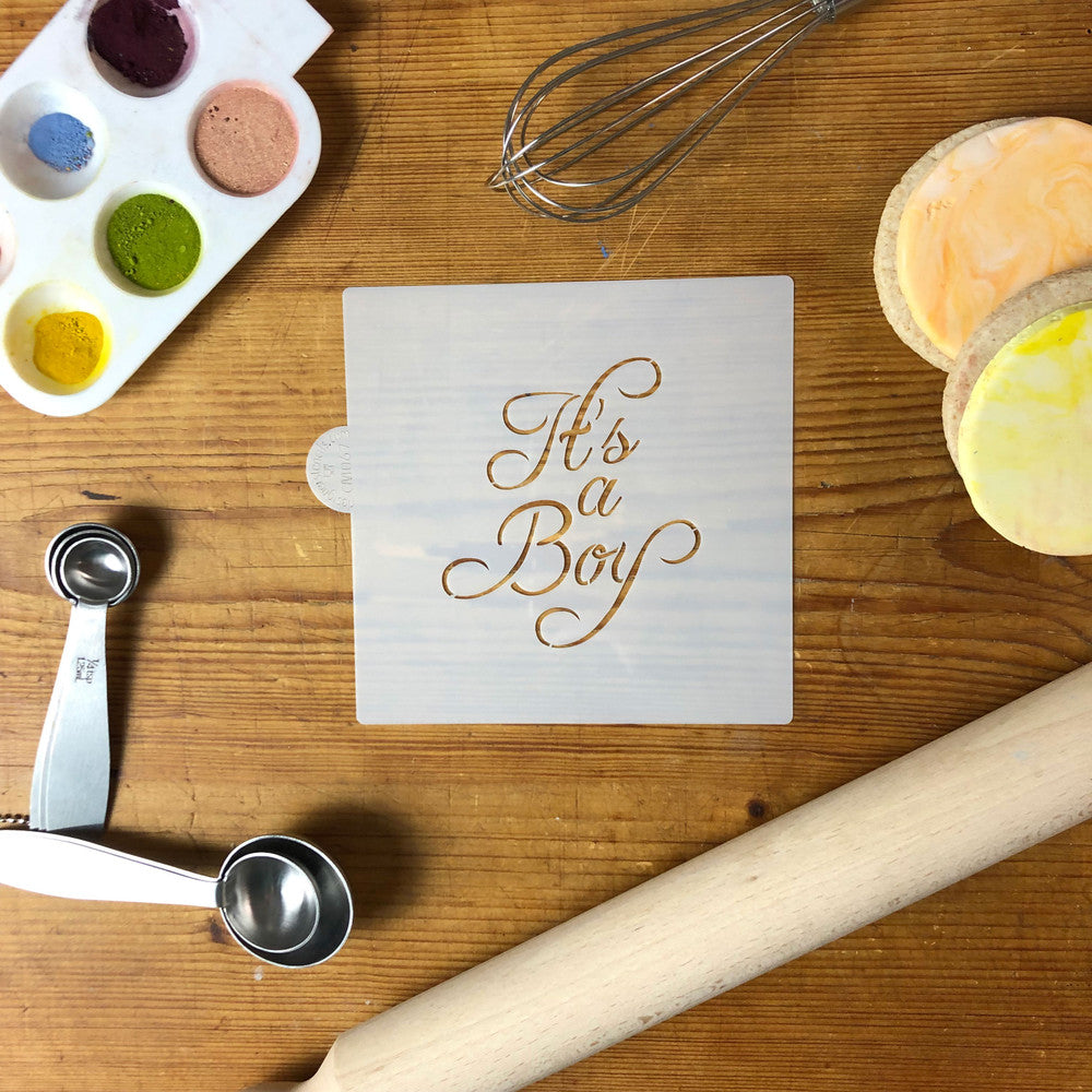 It's A Boy Cookie Stencil by Designer Stencils