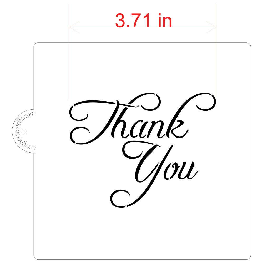 Thank You Cookie Stencil by Designer Stencils
