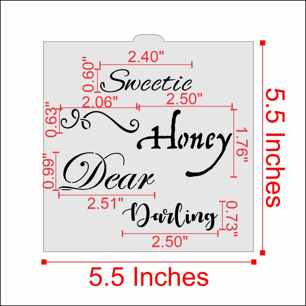 Measurements for the Terms of Endearment Cookie Stencil