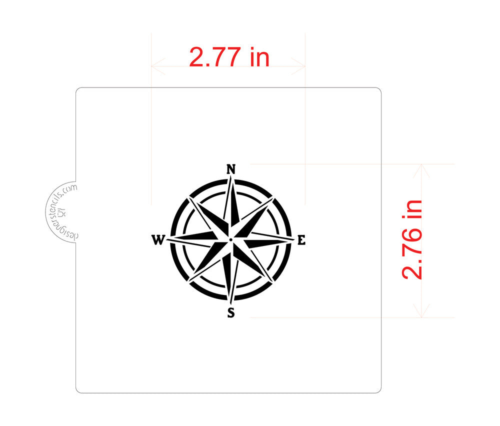 Compass Rose Cookie Stencil by Designer Stencils