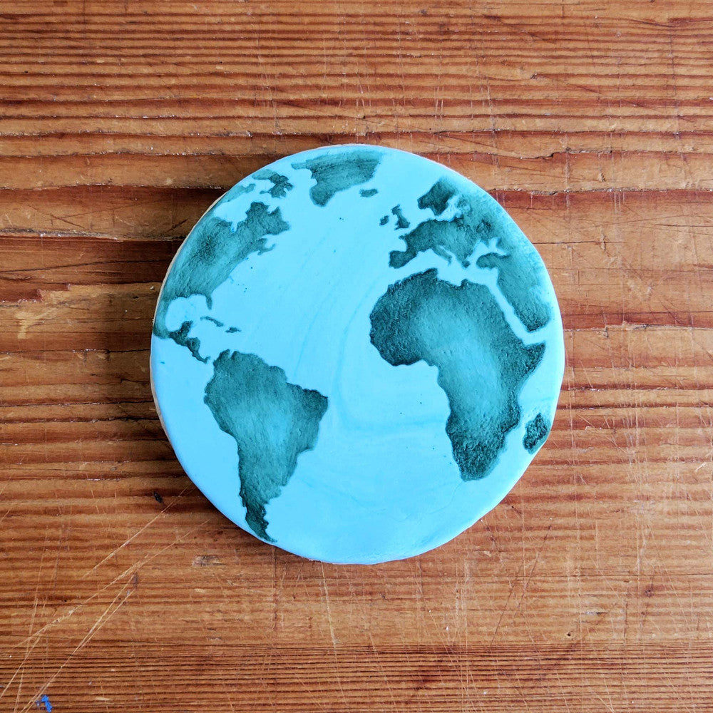 World Map Cookie Stencil by Designer Stencils