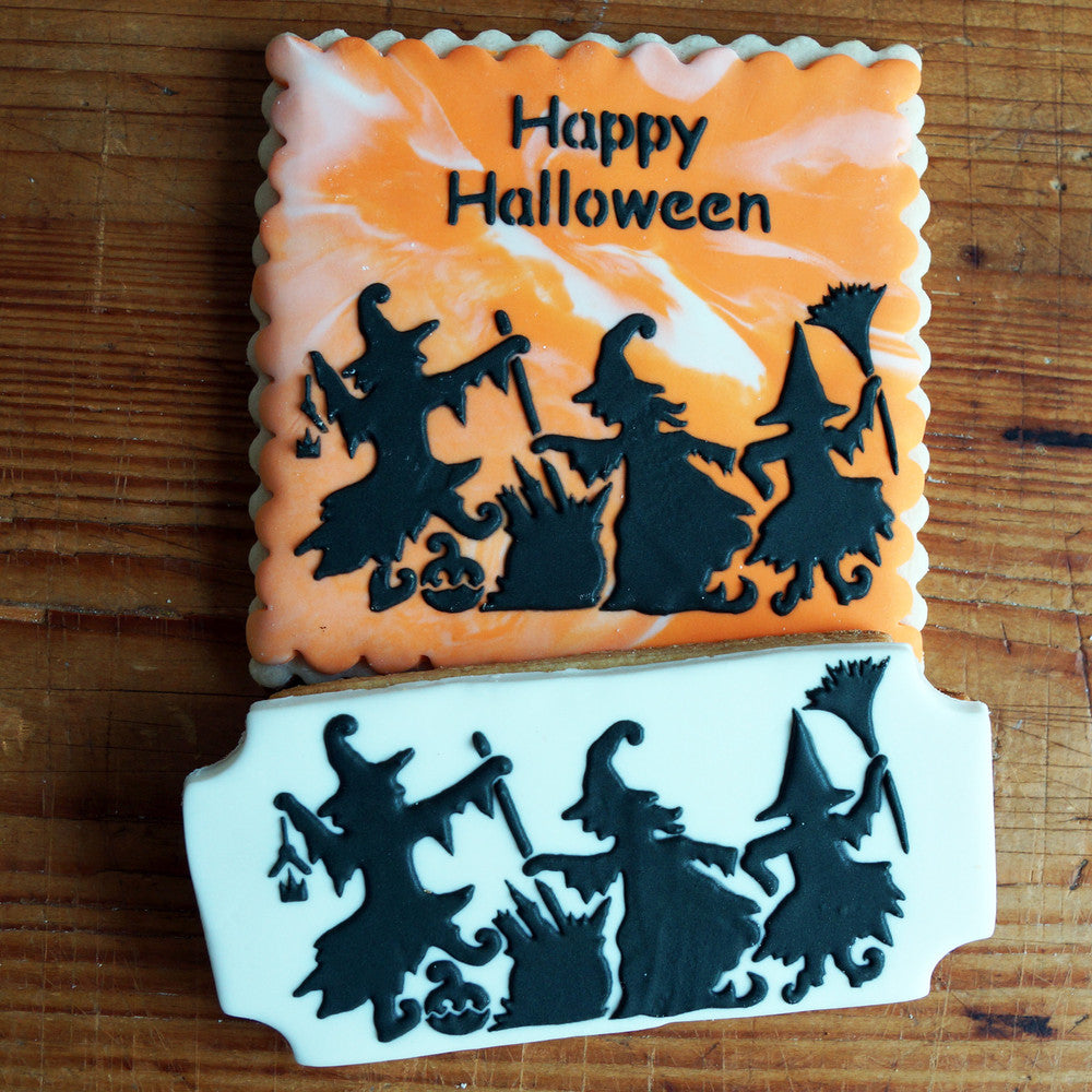 Dancing Witches Halloween Cookie Stencil By Designer Stencils Cookies