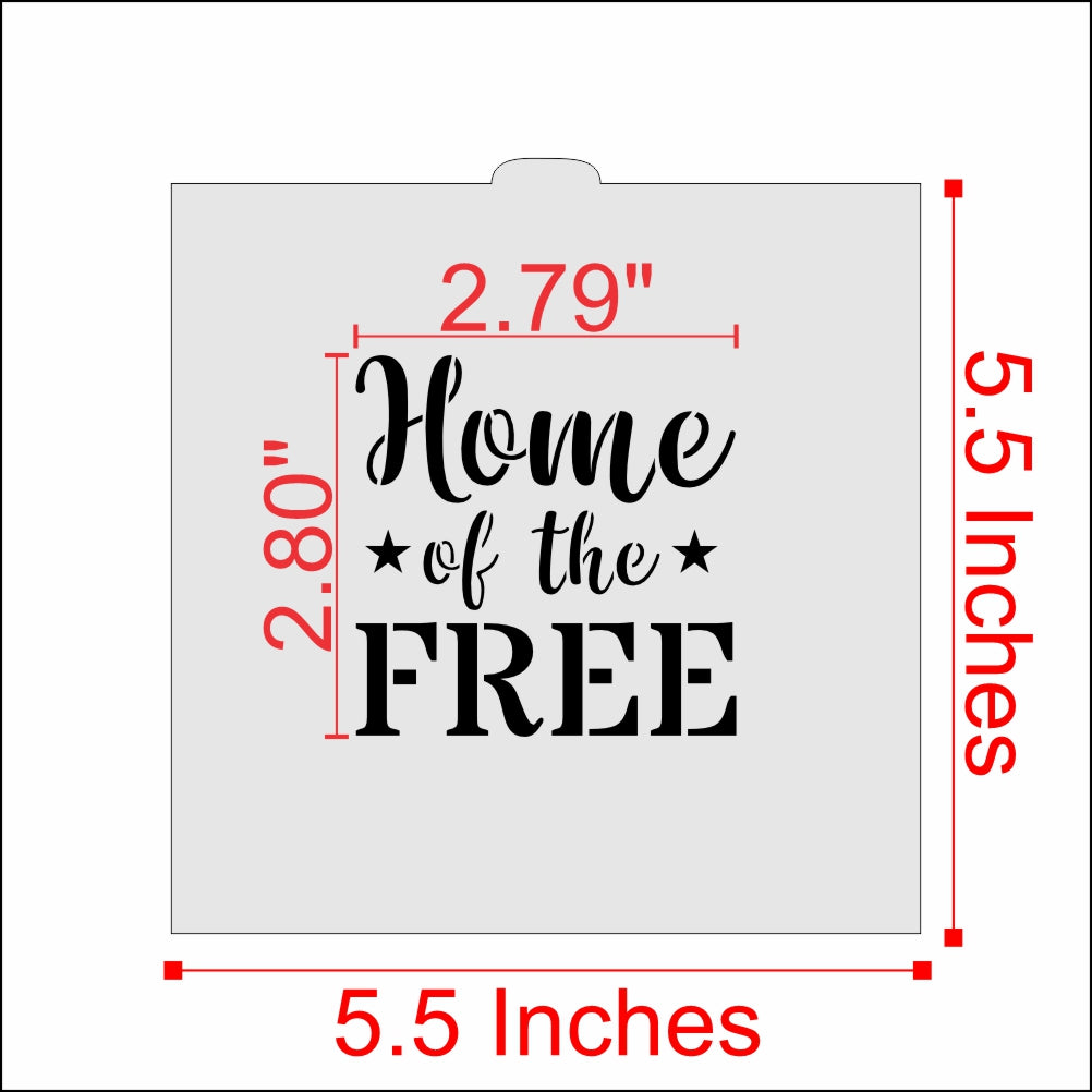 Home of the Free Cookie Stencil by Designer Stencils