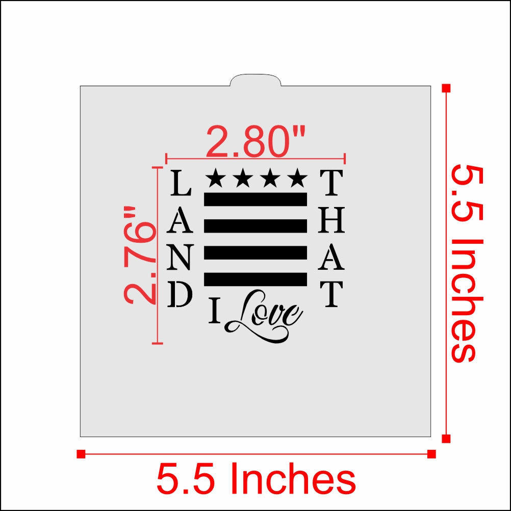 Land That I Love Cookie Stencil by Designer Stencils