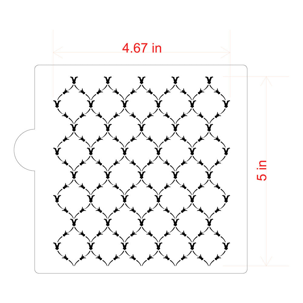 Victoria Scroll Cookie Stencil by Designer Stencils