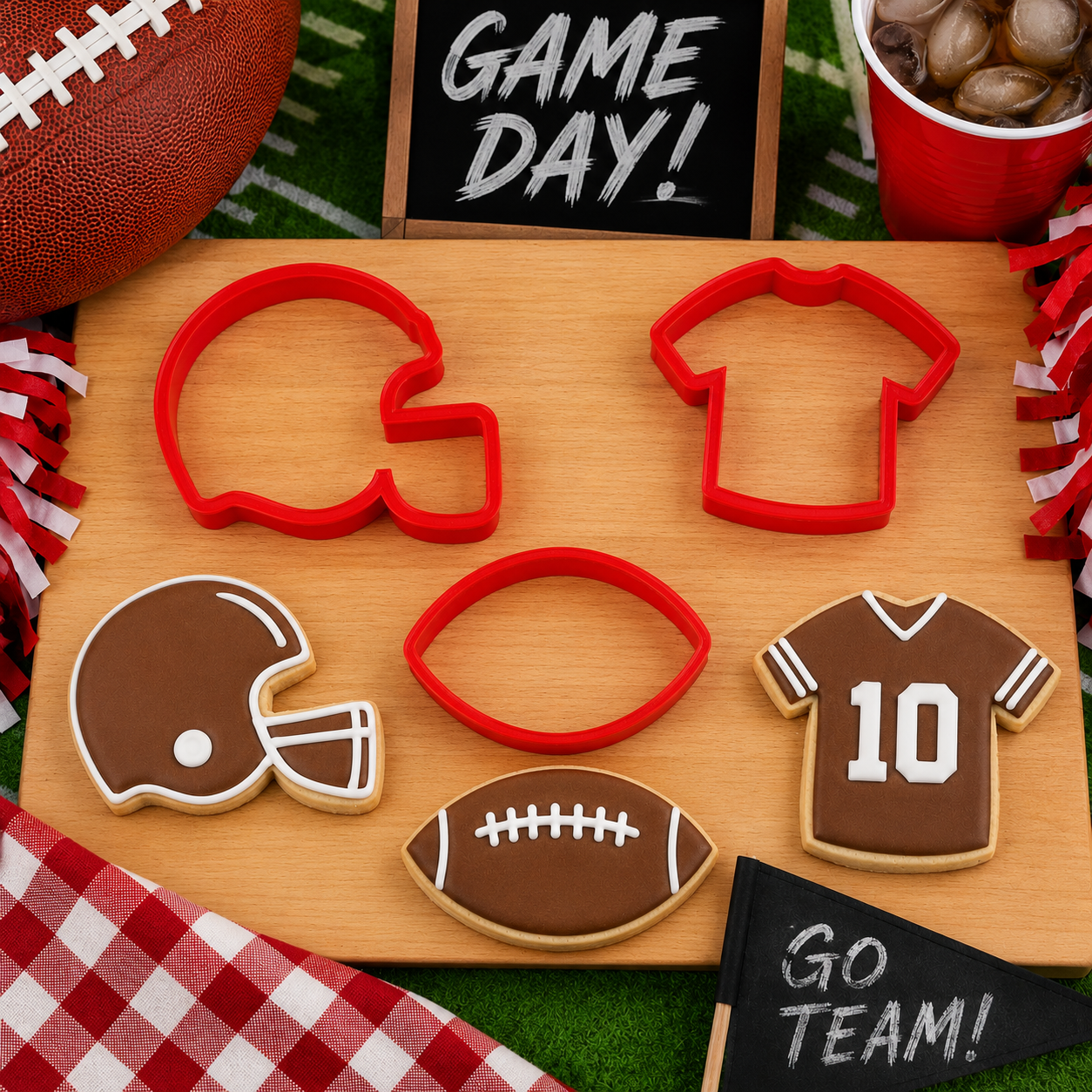 Football Cookie Cutter Set