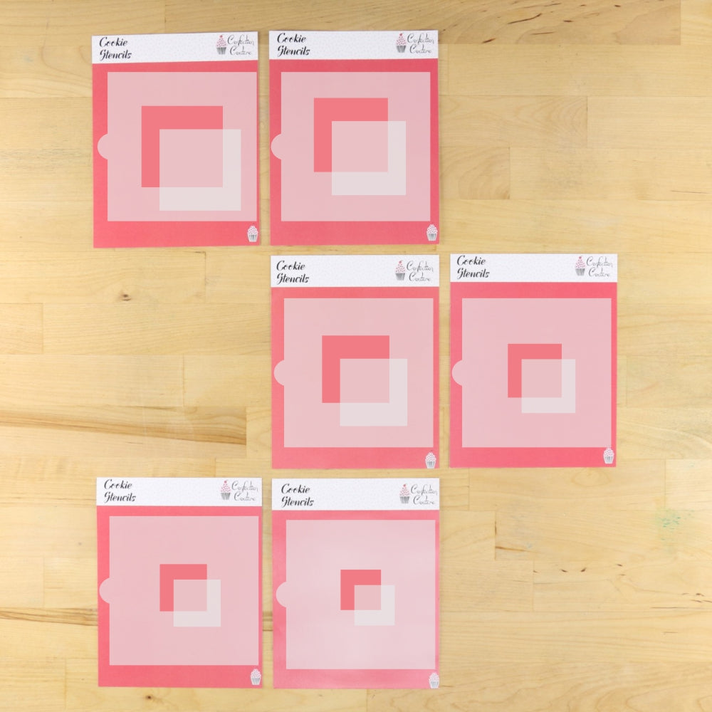 Square Blocker Stencil Set for Cookies