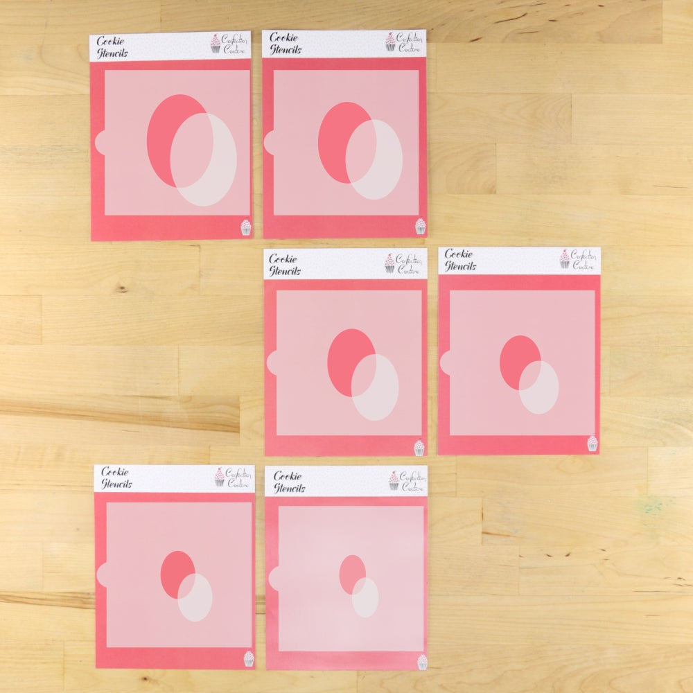 Oval Blocker Stencil Kit for Cookies