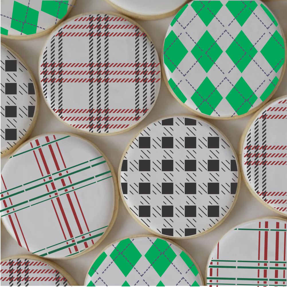 Assorted Plaid Cookie Stencils
