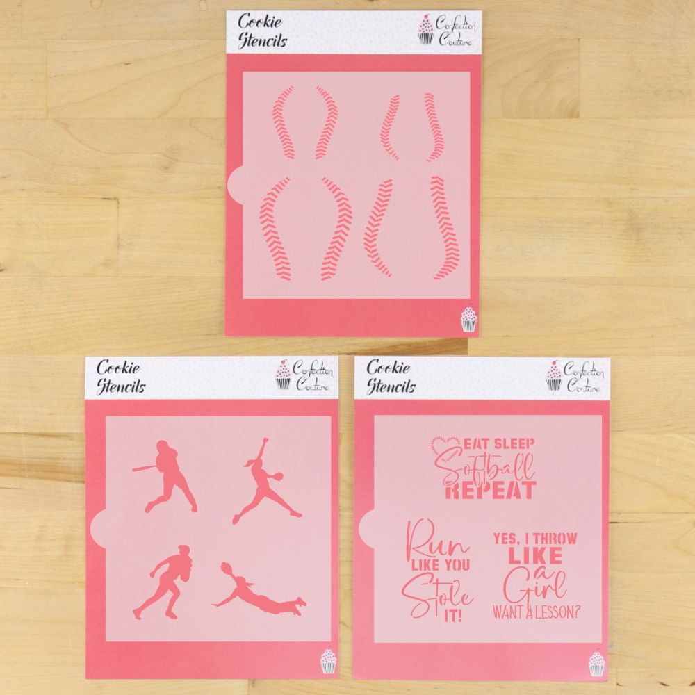 Softball Cookie Stencil Bundles