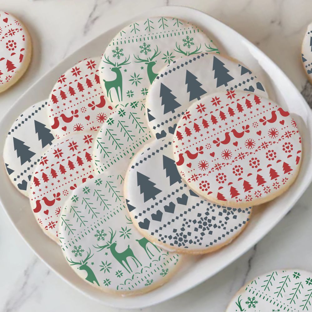 Fair Isle Backgrounds Cookie Stencil Value Bundle