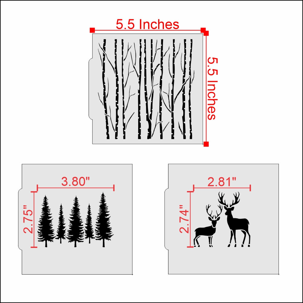 North Woods Cookie Stencil Value Bundle