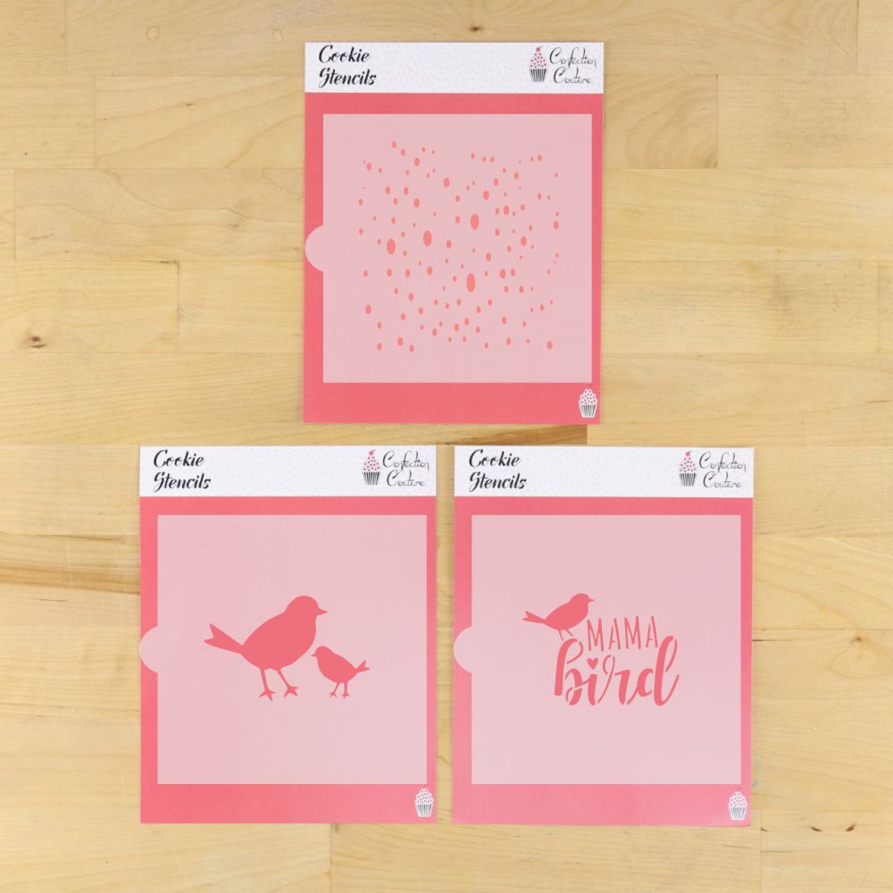 Mama Bird Cookie Stencil Bundle