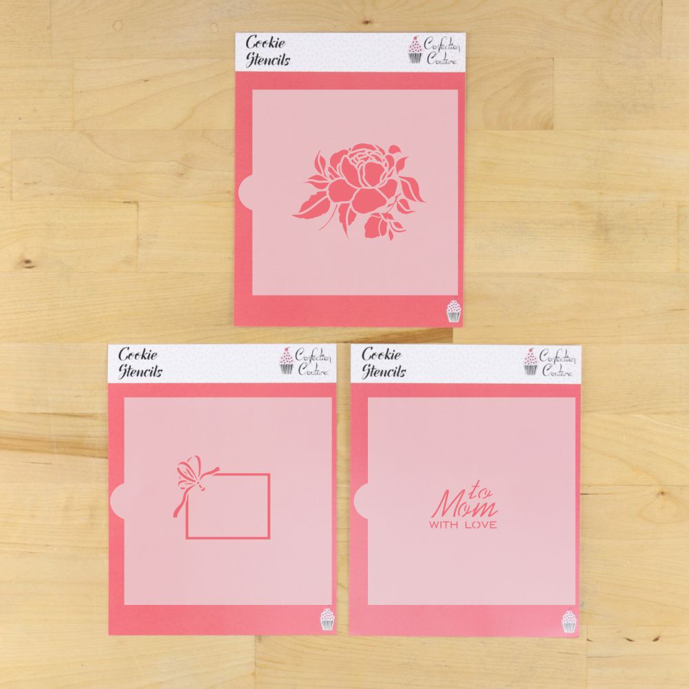 To Mom With Love Cookie Stencil Bundle