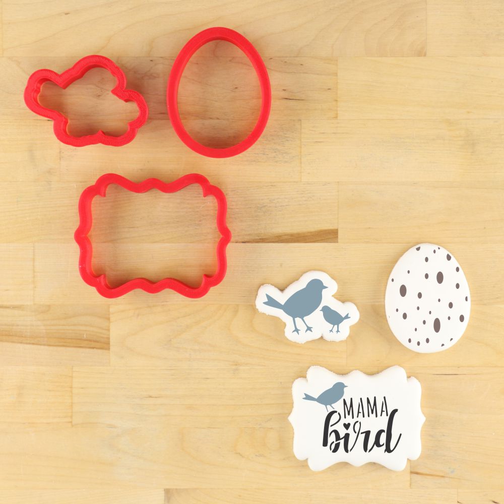Mama Bird Cookie Stencil Bundle