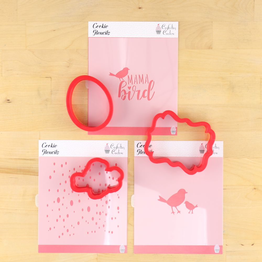 Mama Bird Cookie Stencil Bundle