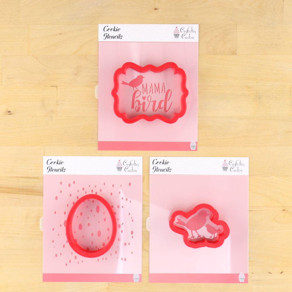 Mama Bird Cookie Stencil Bundle