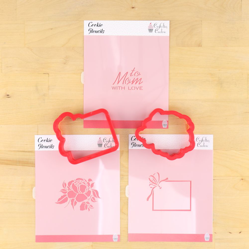 To Mom With Love Cookie Stencil Bundle
