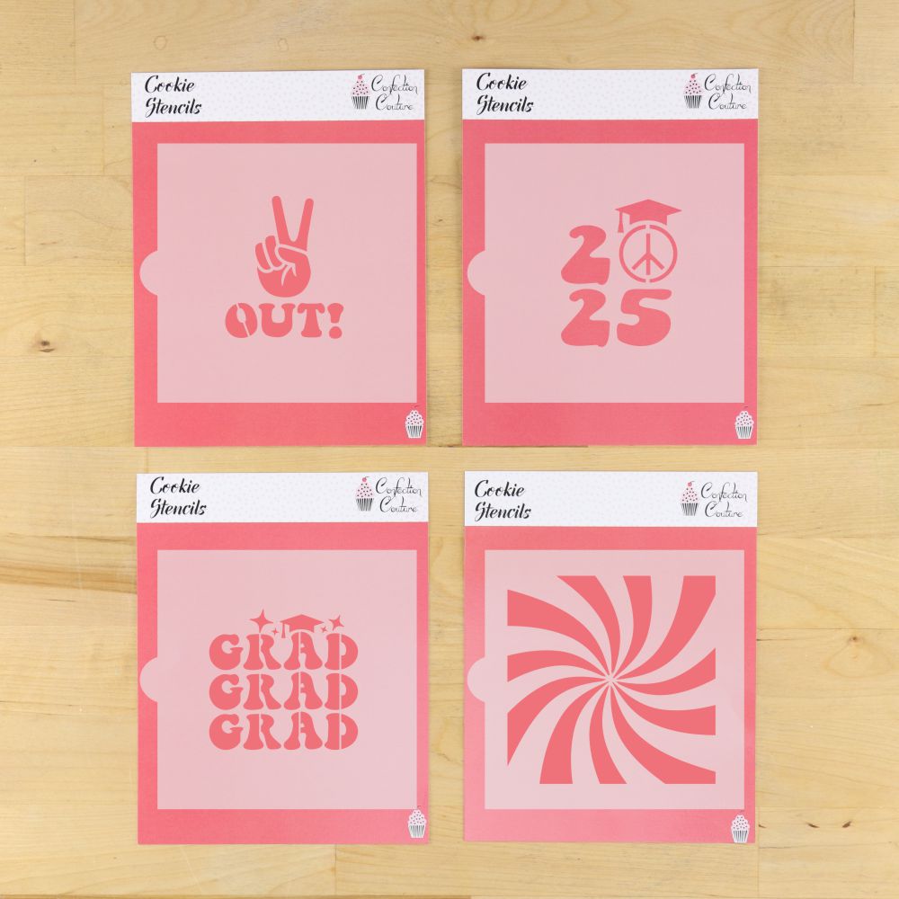 Peace Out Graduation Cookie Stencil Value Bundle