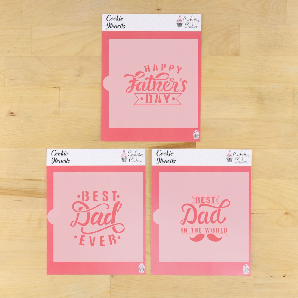 Best Dad Cookie Stencil Value Bundle