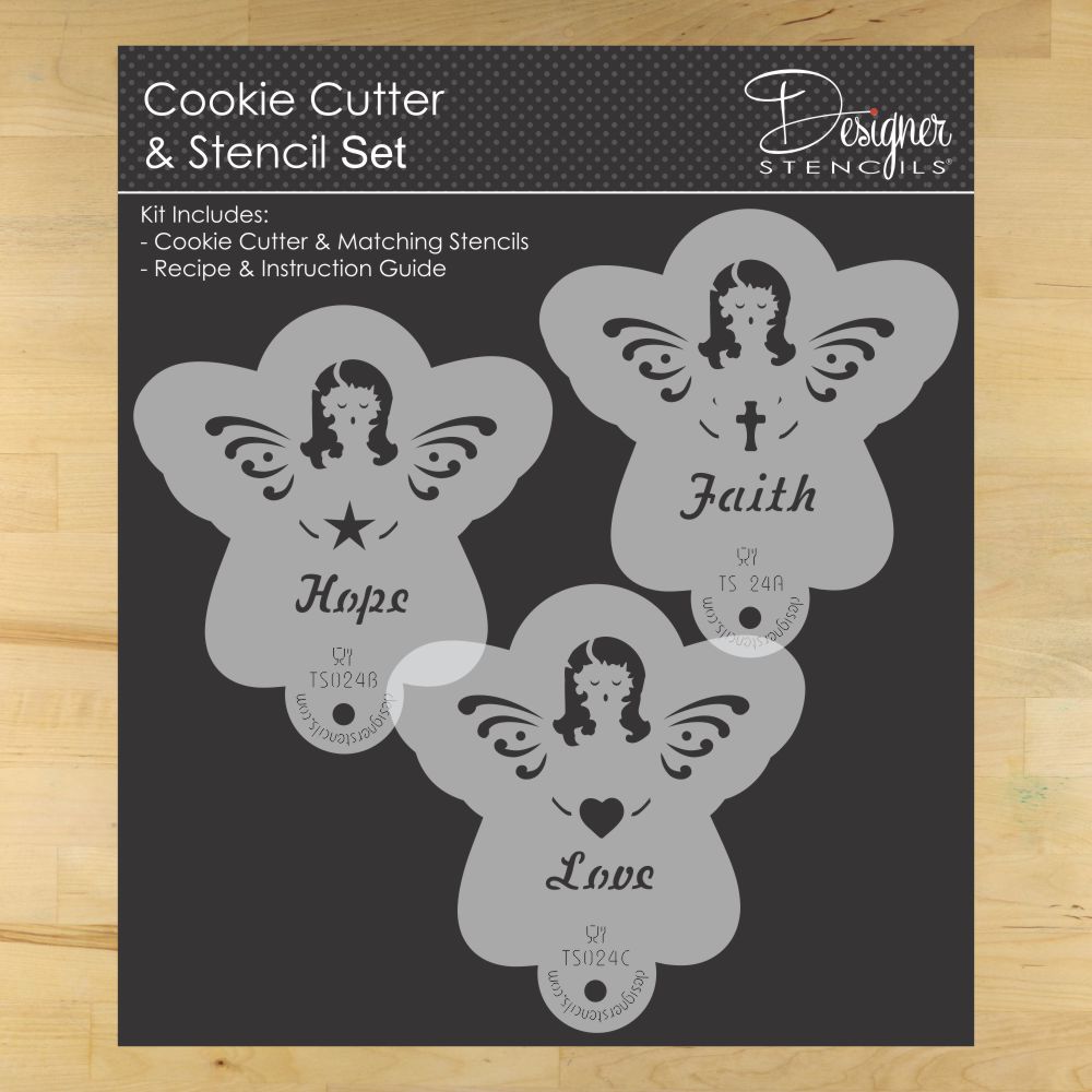 Angel Cookie Stencil and Cutter Set by Designer Stencils