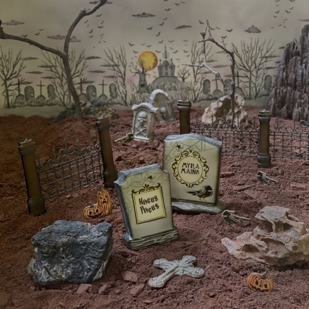 Graveyard and fence post cookies using Graveyard Fence Post Cutters by Julia Usher