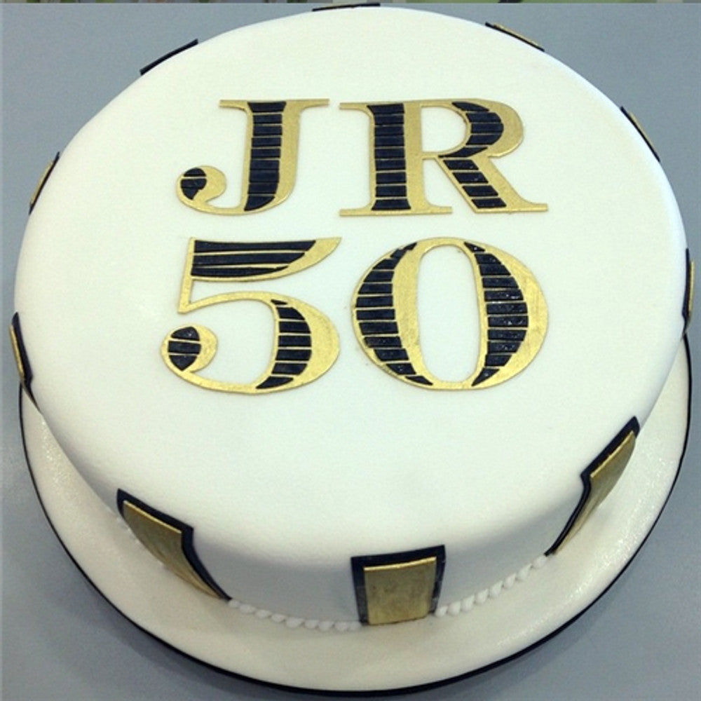 Chevalier Stripe Monogram and Numbers Cake Stencil Sets by Designer Stencils Cake