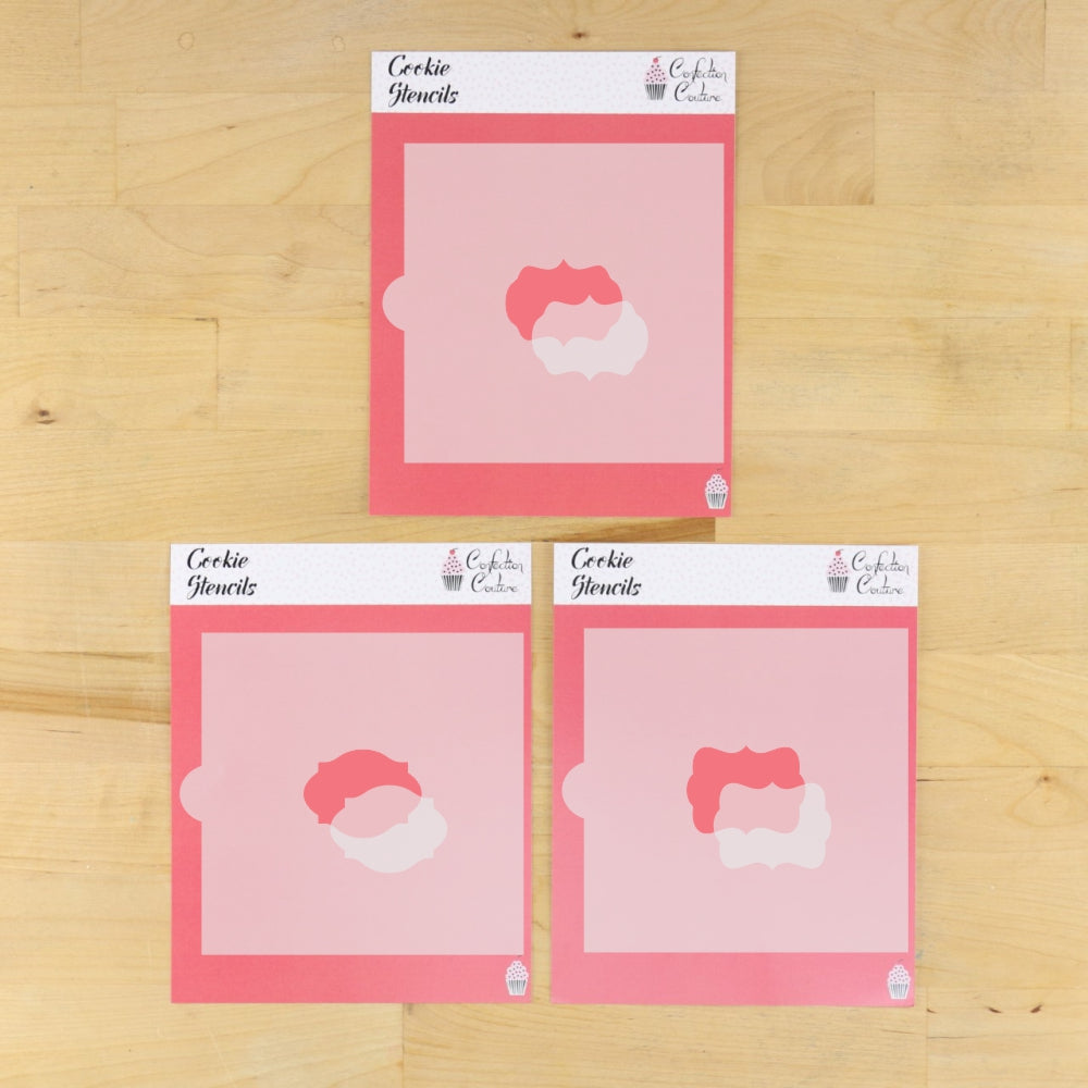Plaque Designs 1 Blocker Stencils for Cookies