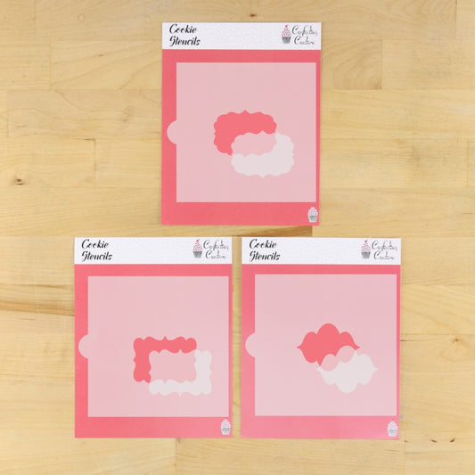 Plaque Designs 2 Blocker Stencils for Cookies