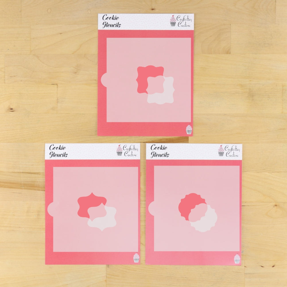 Plaque Designs 3 Blocker Stencils for Cookies