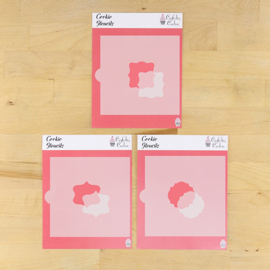 Plaque Designs 3 Blocker Stencils for Cookies