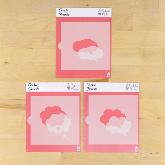 Cloud Speech Bubble Blocker Stencils for Cookies