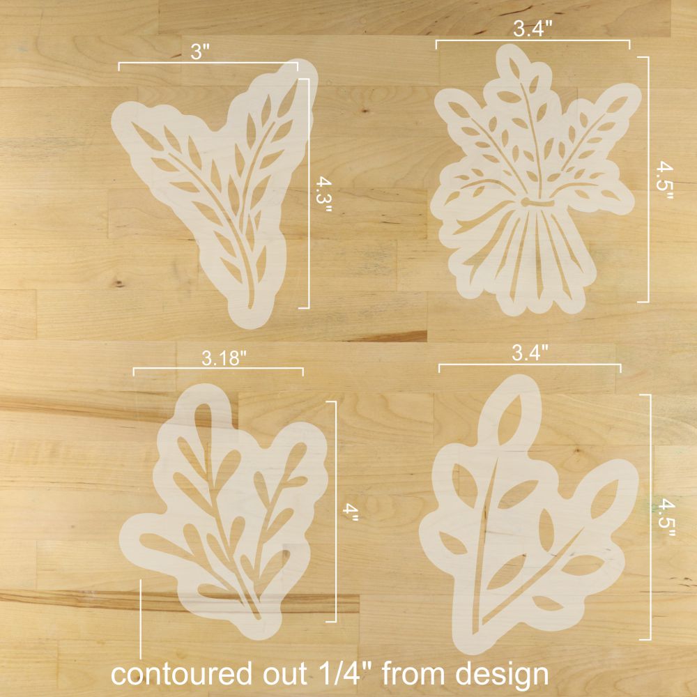 Reusable bread stencil dimensions