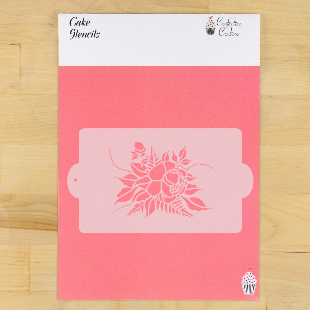 French Bouquet Cake Side Stencil