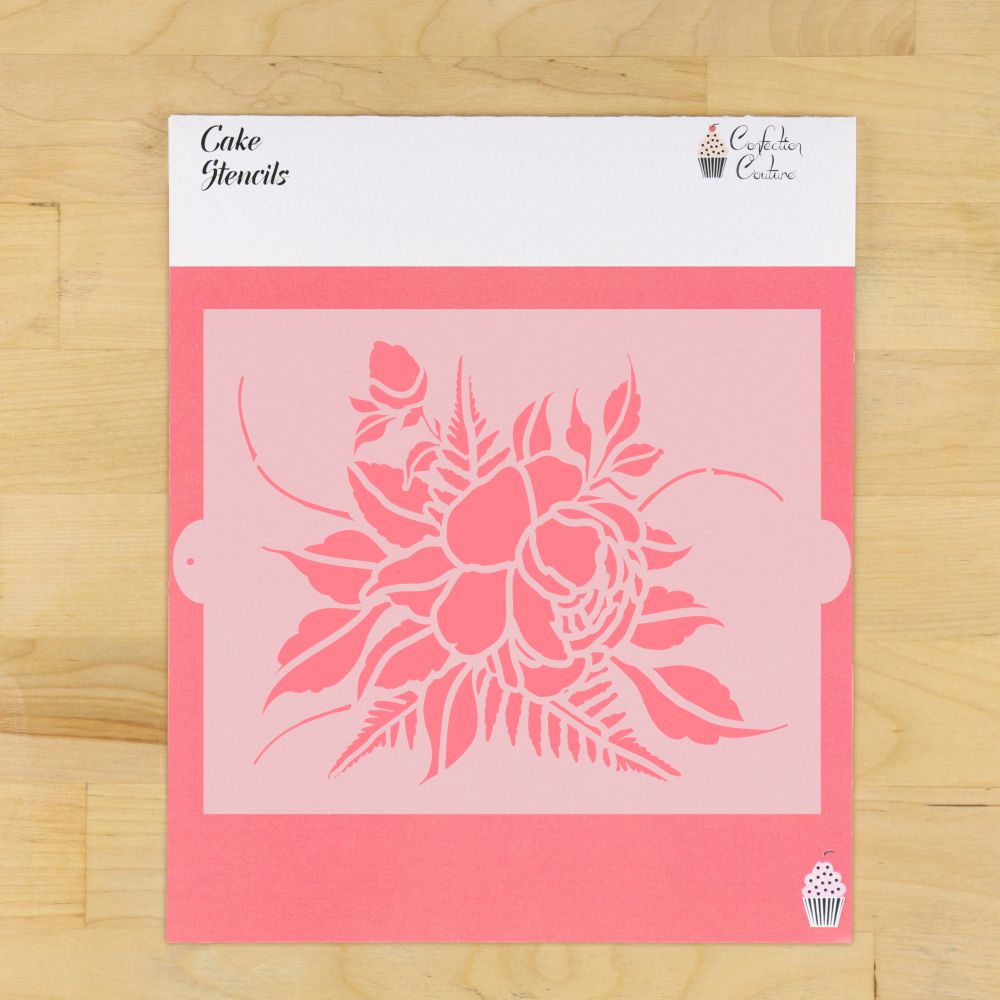 French Bouquet Cake Side Stencil