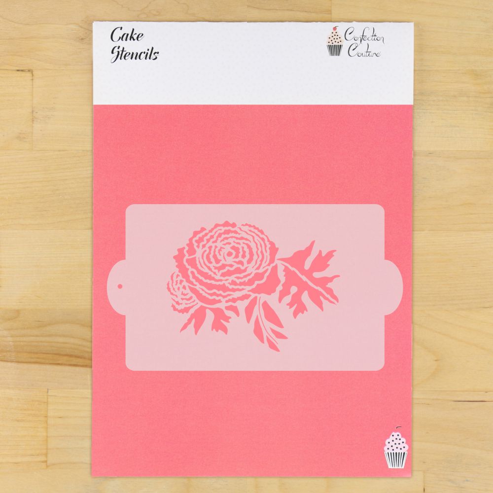 Ranunculus Cake Side Stencil for small cakes