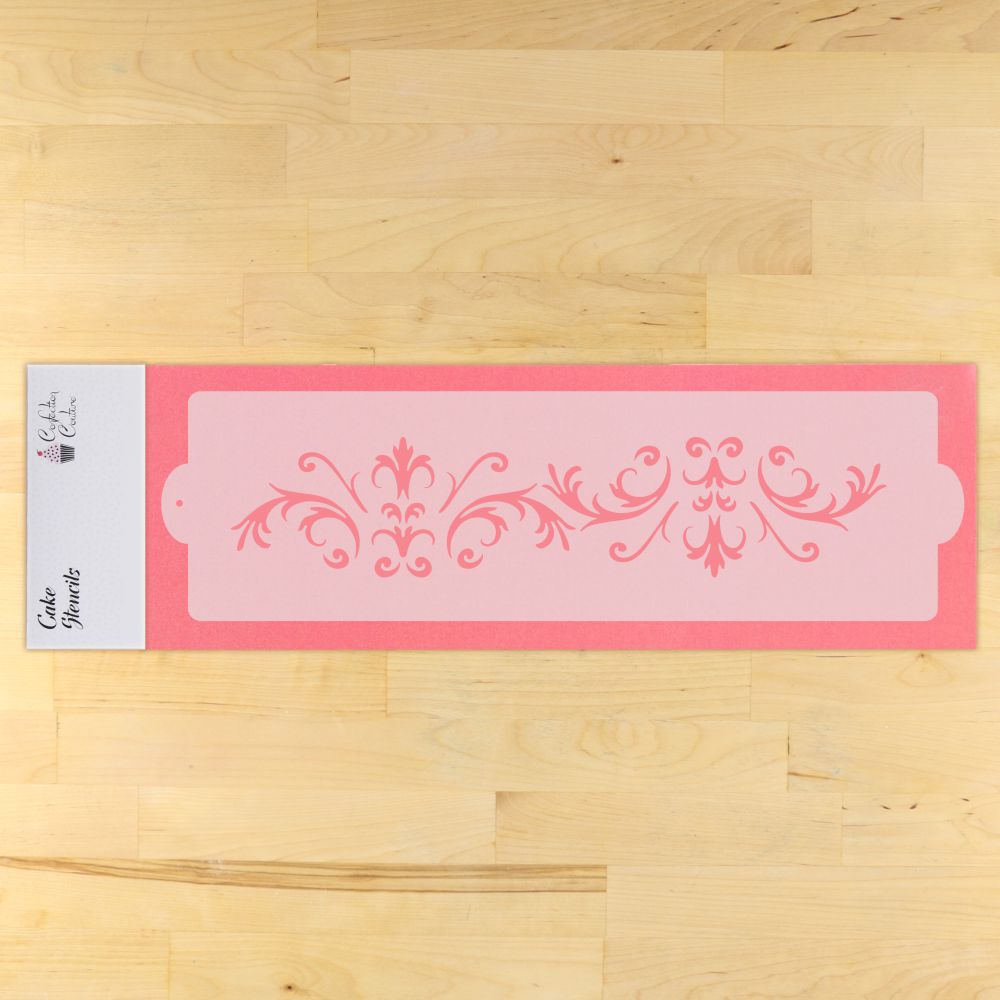 Victorian Baroque Cake Side Stencil for cakes