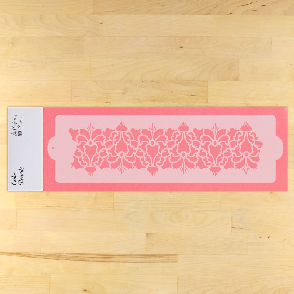 Hillsborough Damask Cake Side Stencil