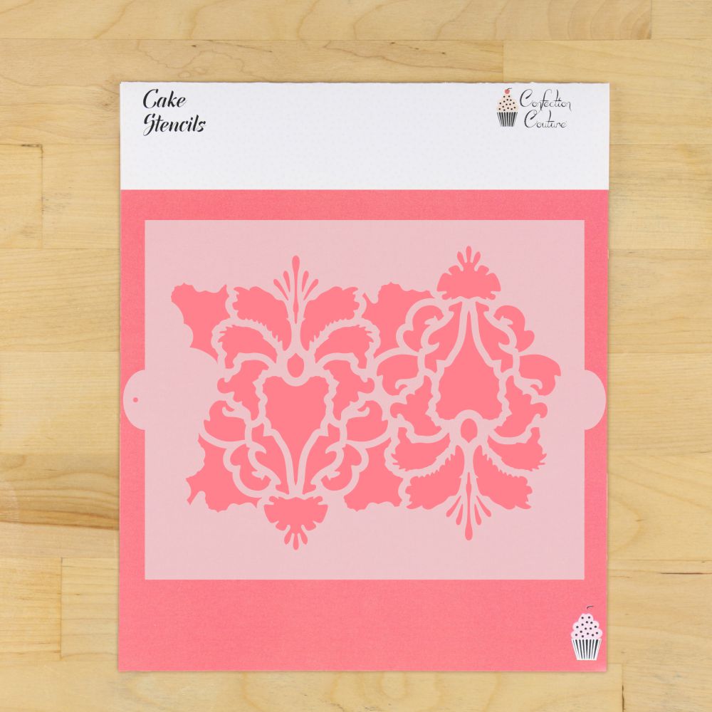 Hillsborough Damask Cake Side Stencil