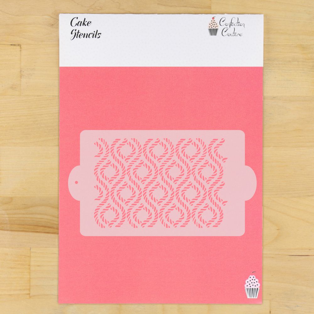 Rope Trellis Cake Side Stencil for 6 inch cake tiers
