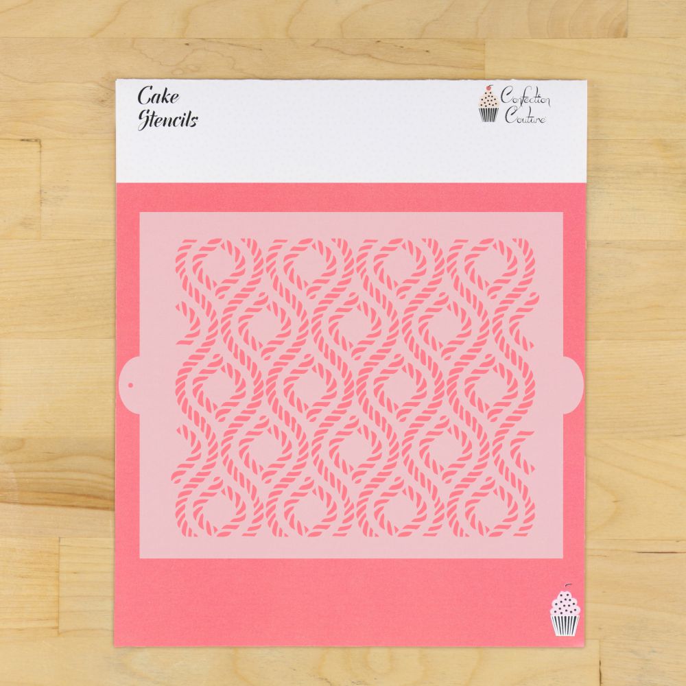rope pattern cake stencil for barrell and extra tall cakes