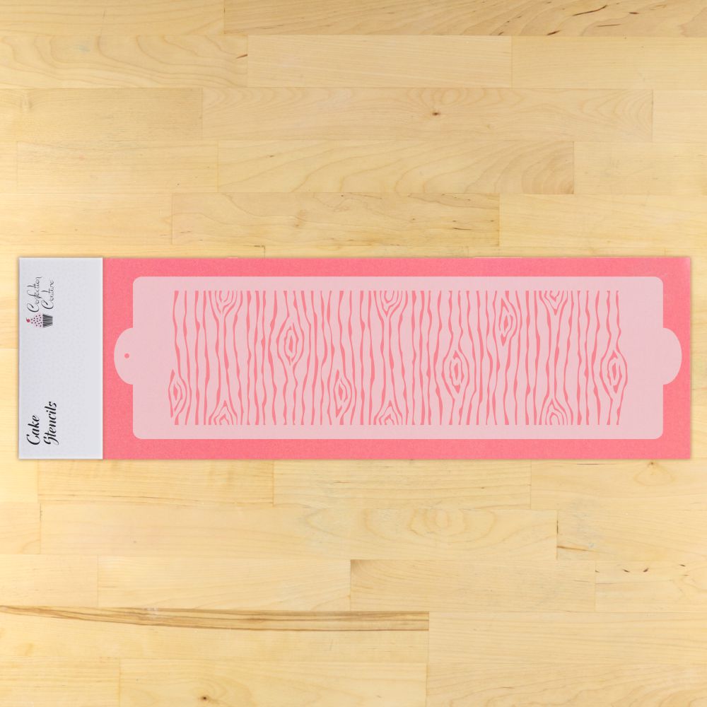 Wood Grain Cake Side Stencil