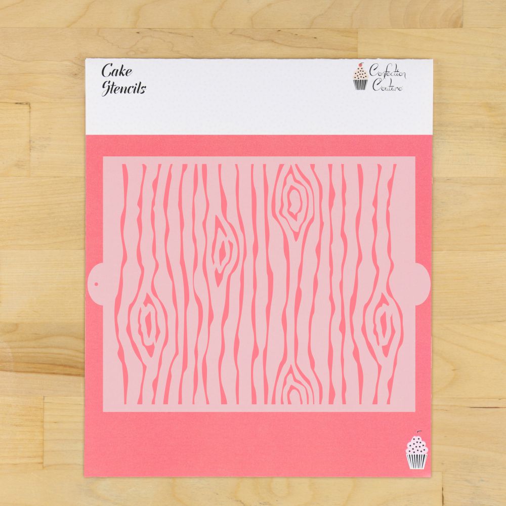 Wood Grain Cake Side Stencil