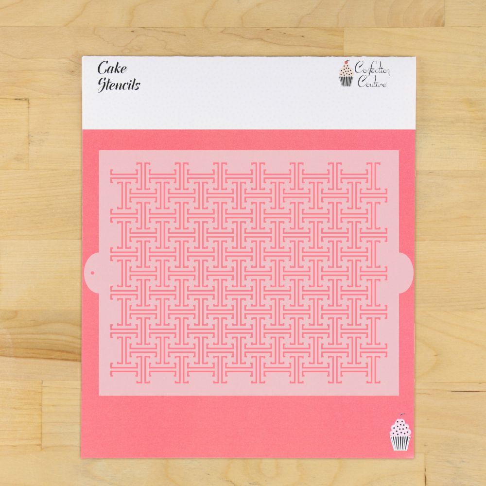 Greek Key Cake Side Stencil