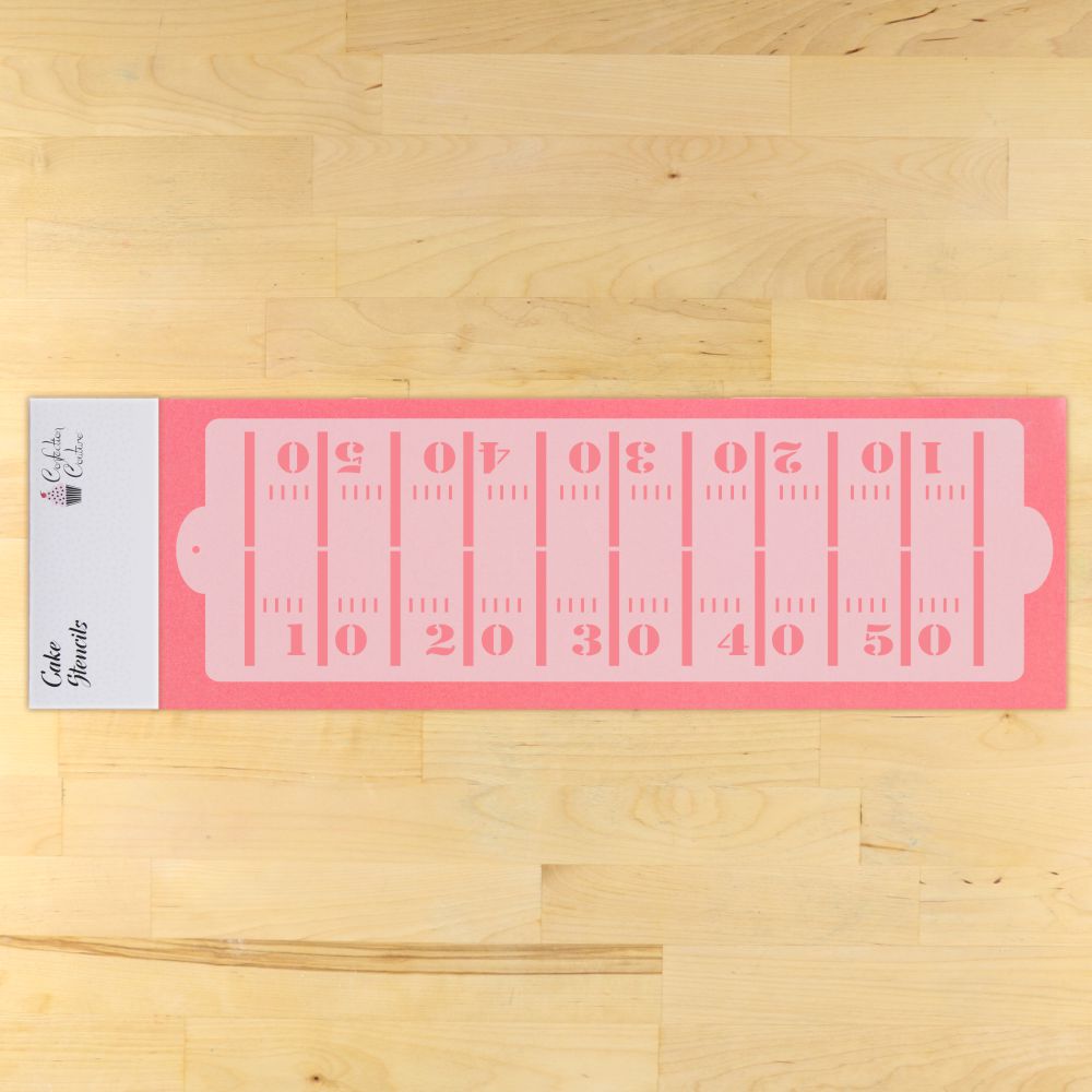 Football Field Cake Side Stencil