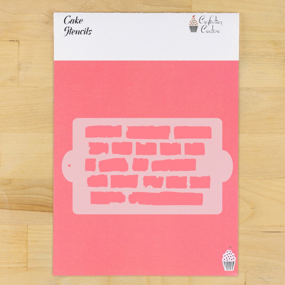 Brick Wall Cake Side Stencil for smaller cakes