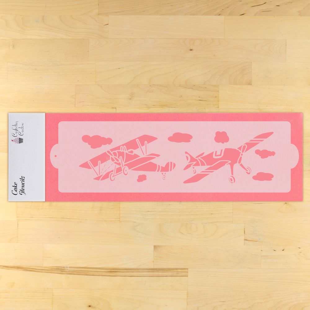 Biplanes Cake Side Stencil